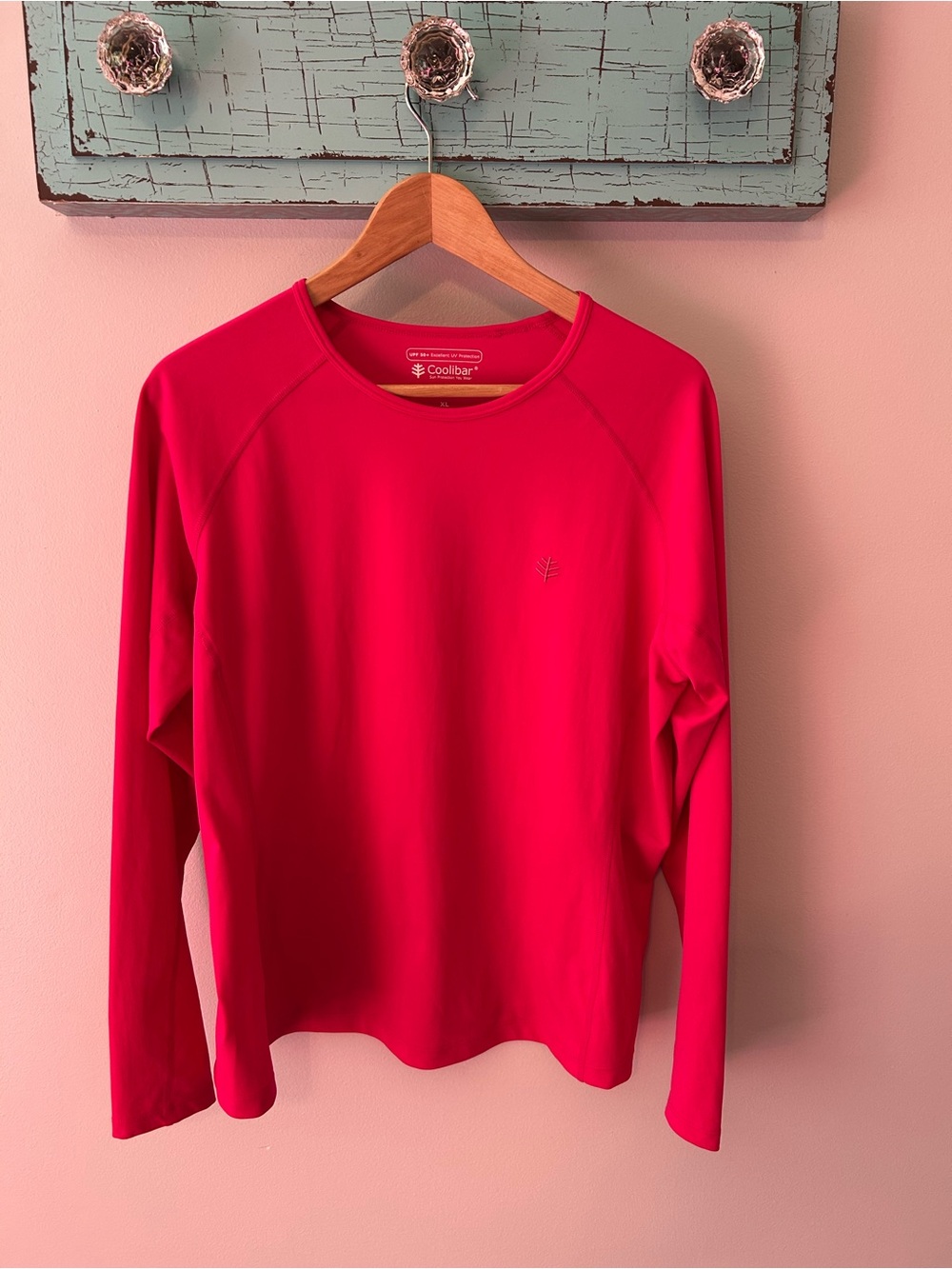 Coolibar Women's High-Tide Sun & Swim Shirt - Bright Pink, UPF 50, XL